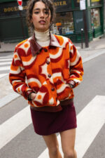 VESTE CAMARÈS CUIR COGNAC