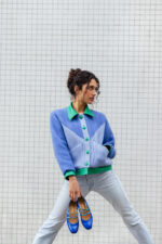 VESTE LAGON CUIR VERT