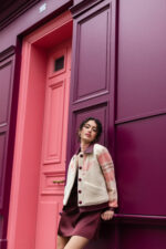 VESTE NOSTALGIA CUIR BORDEAUX