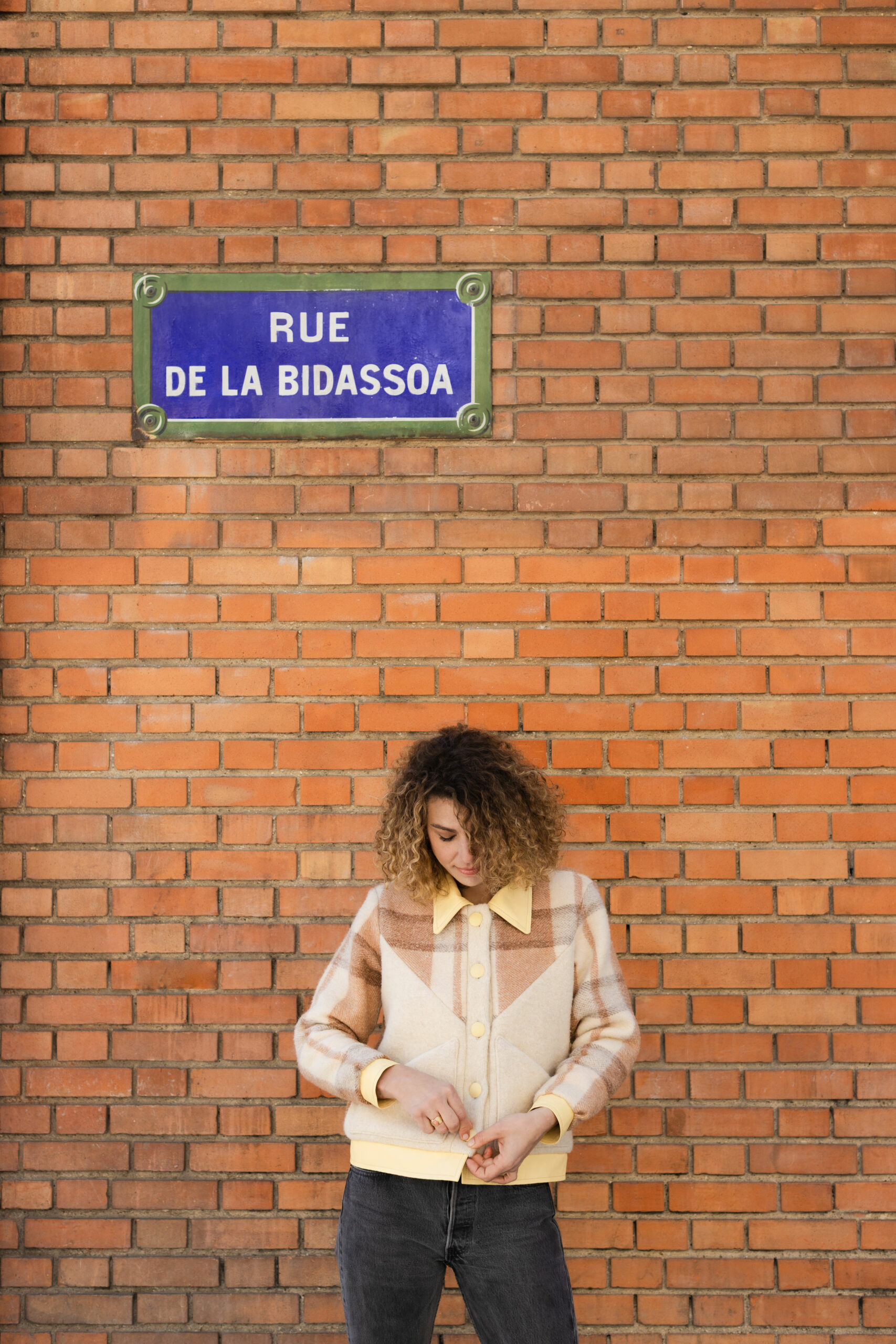 VESTE COZY CUIR JAUNE