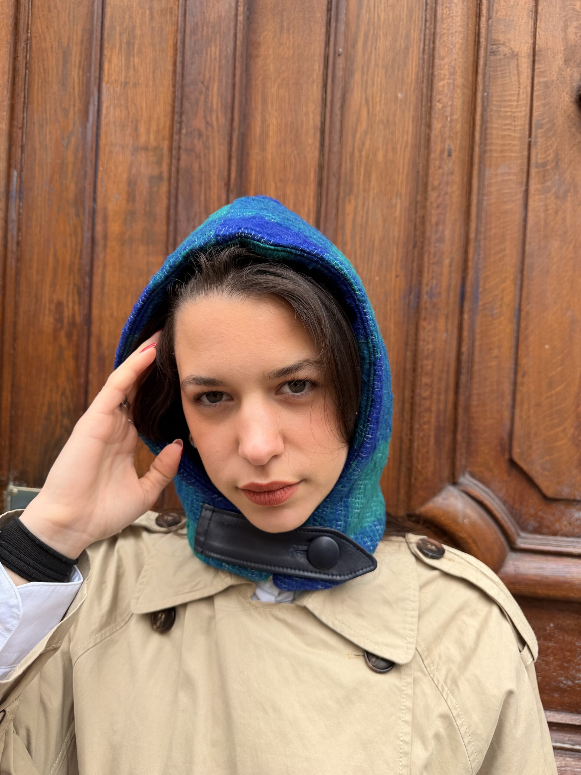 CAPUCHON MER DU NORD CUIR MARINE