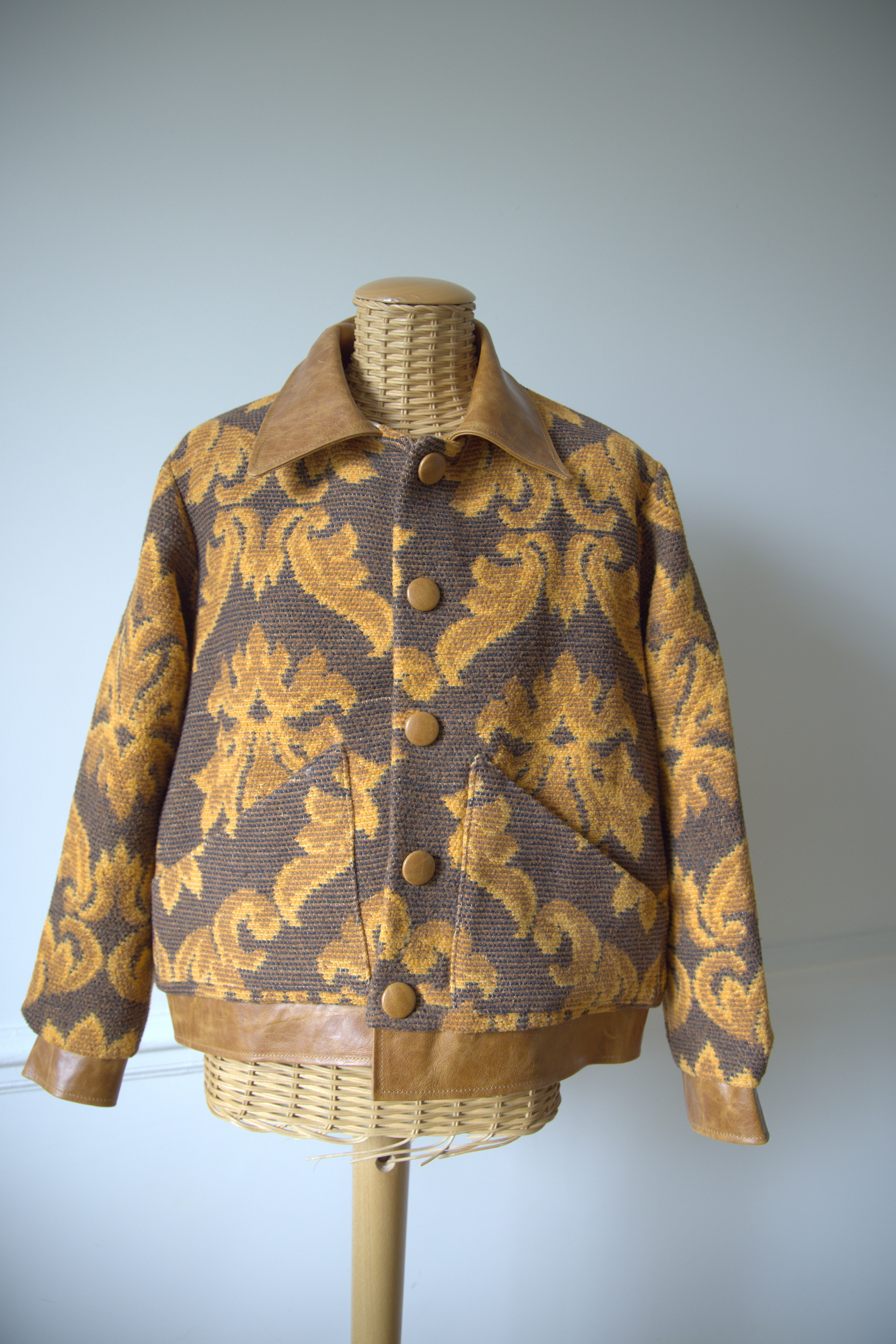 VESTE BAROCCO CUIR FAUVE