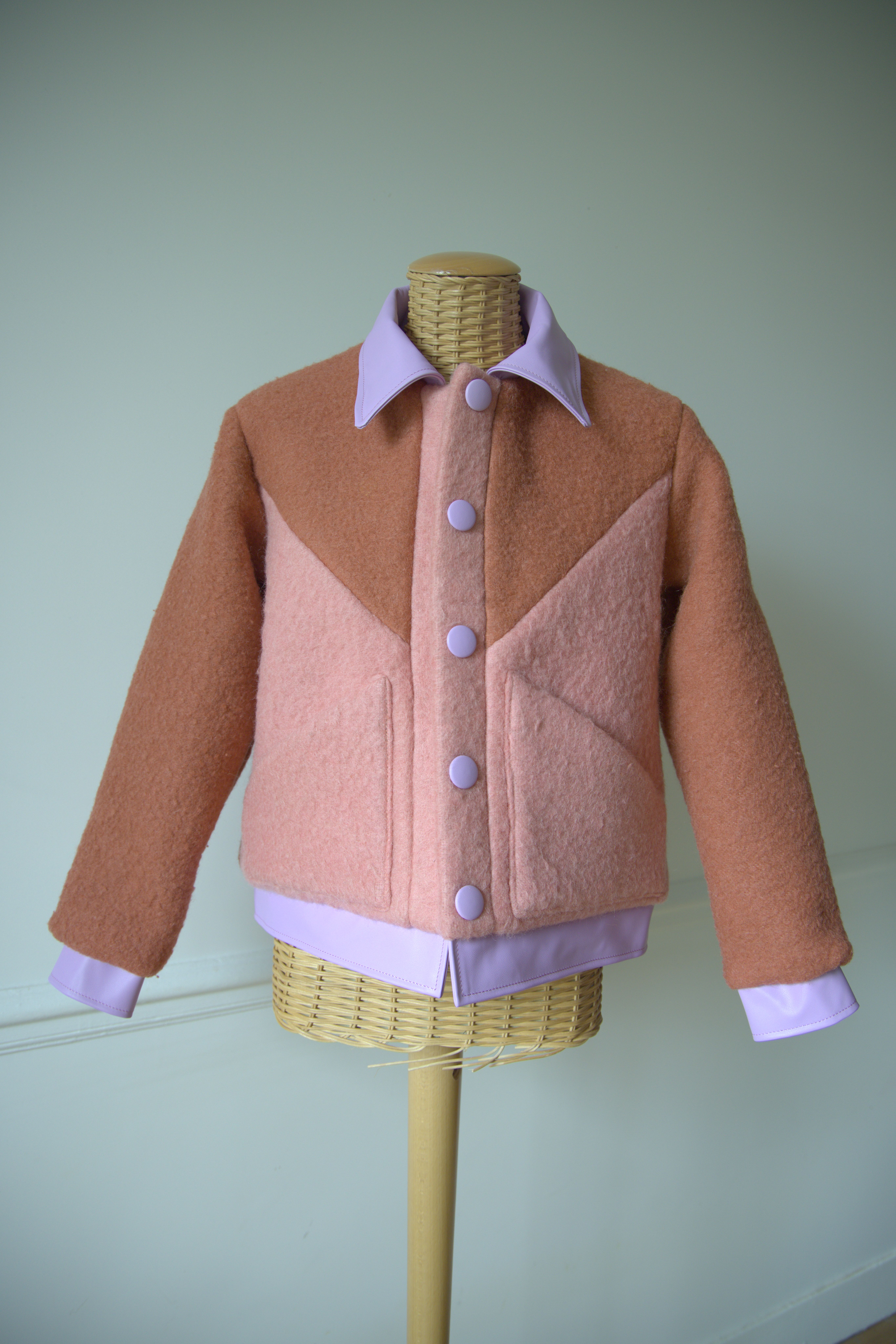 VESTE FIFTY SHADES OF PINK CUIR PARME