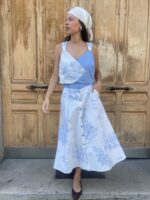 JUPE MIDI TOILE DE JOUY