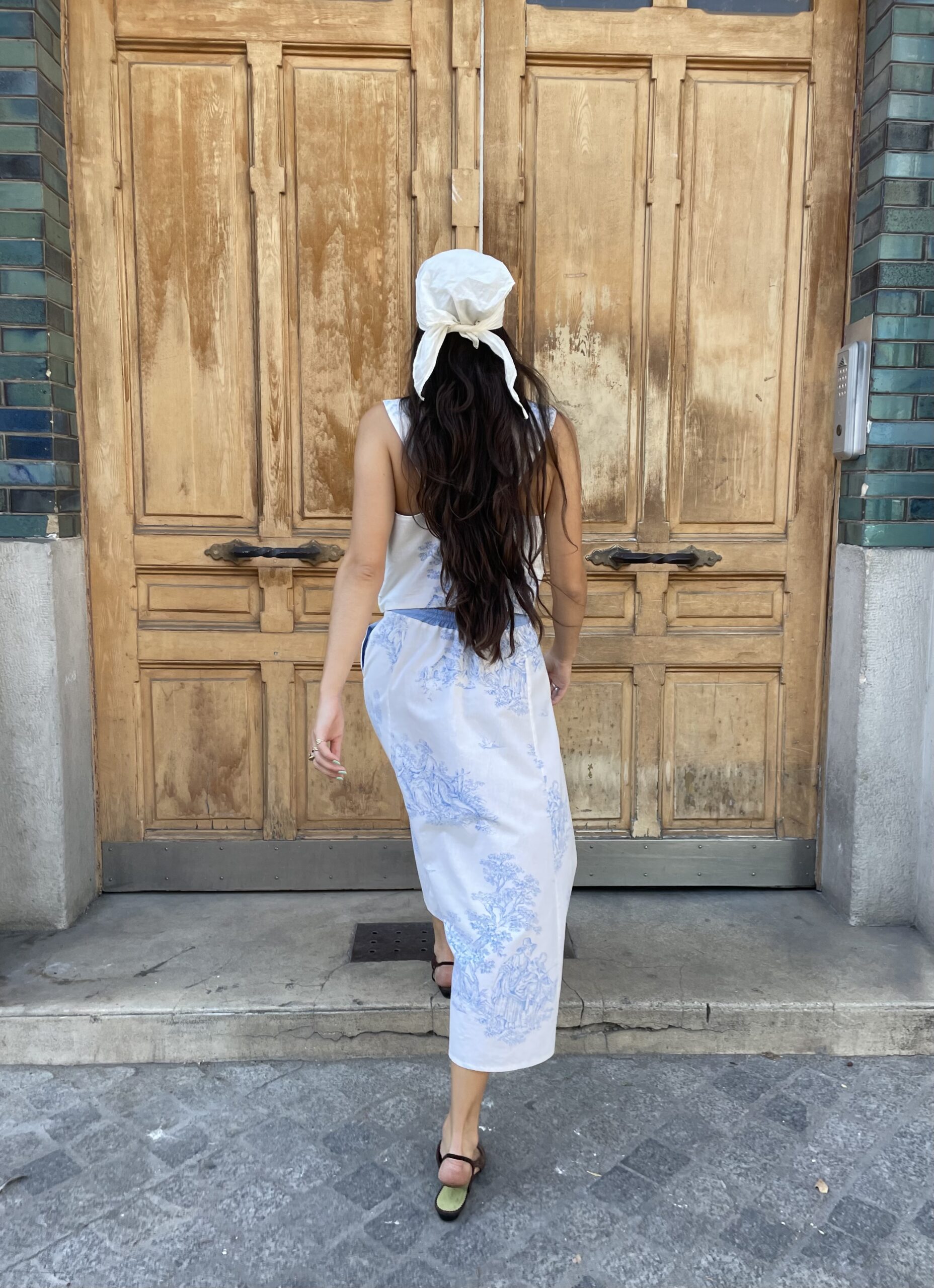 JUPE MIDI TOILE DE JOUY – Image 3