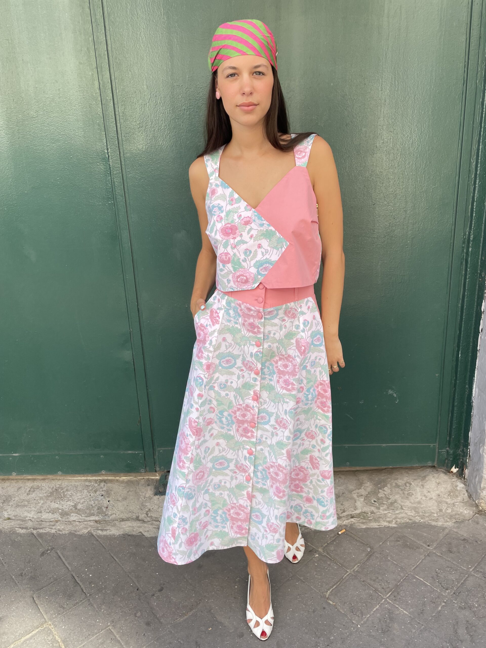 JUPE MIDI FLEUR DES PRES – Image 2