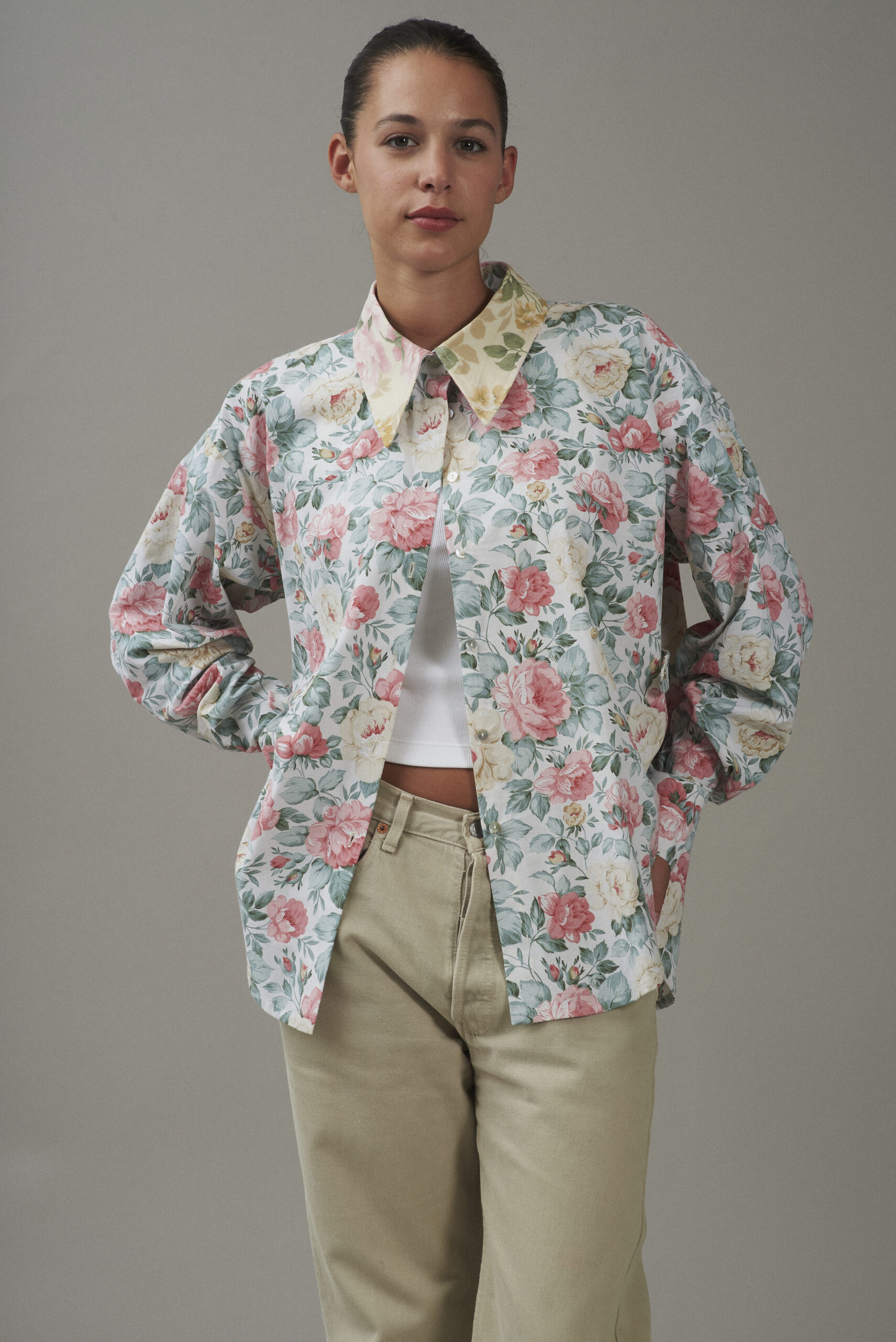 CHEMISE ROSE D'ANTAN