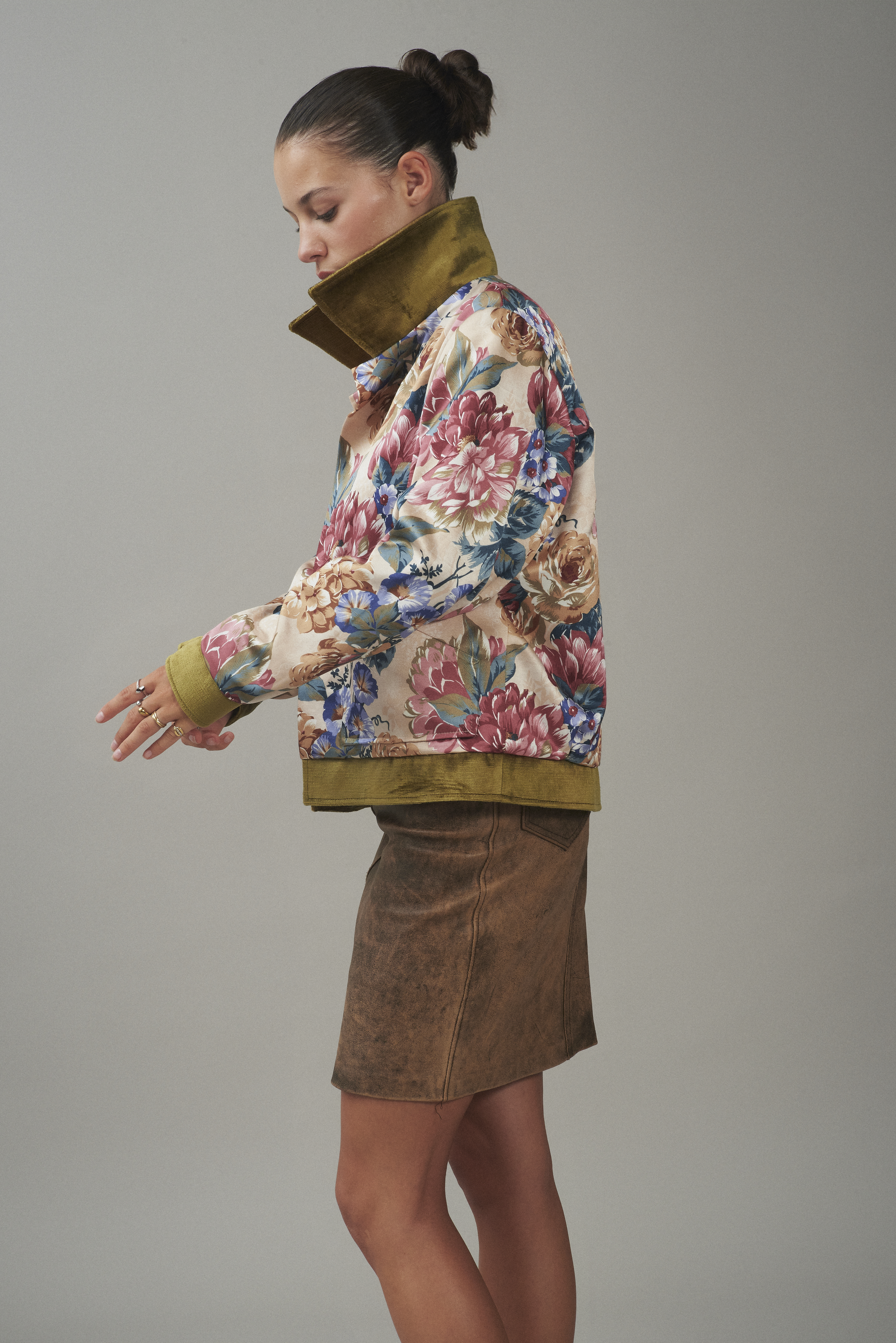 VESTE SATIN FLORAL